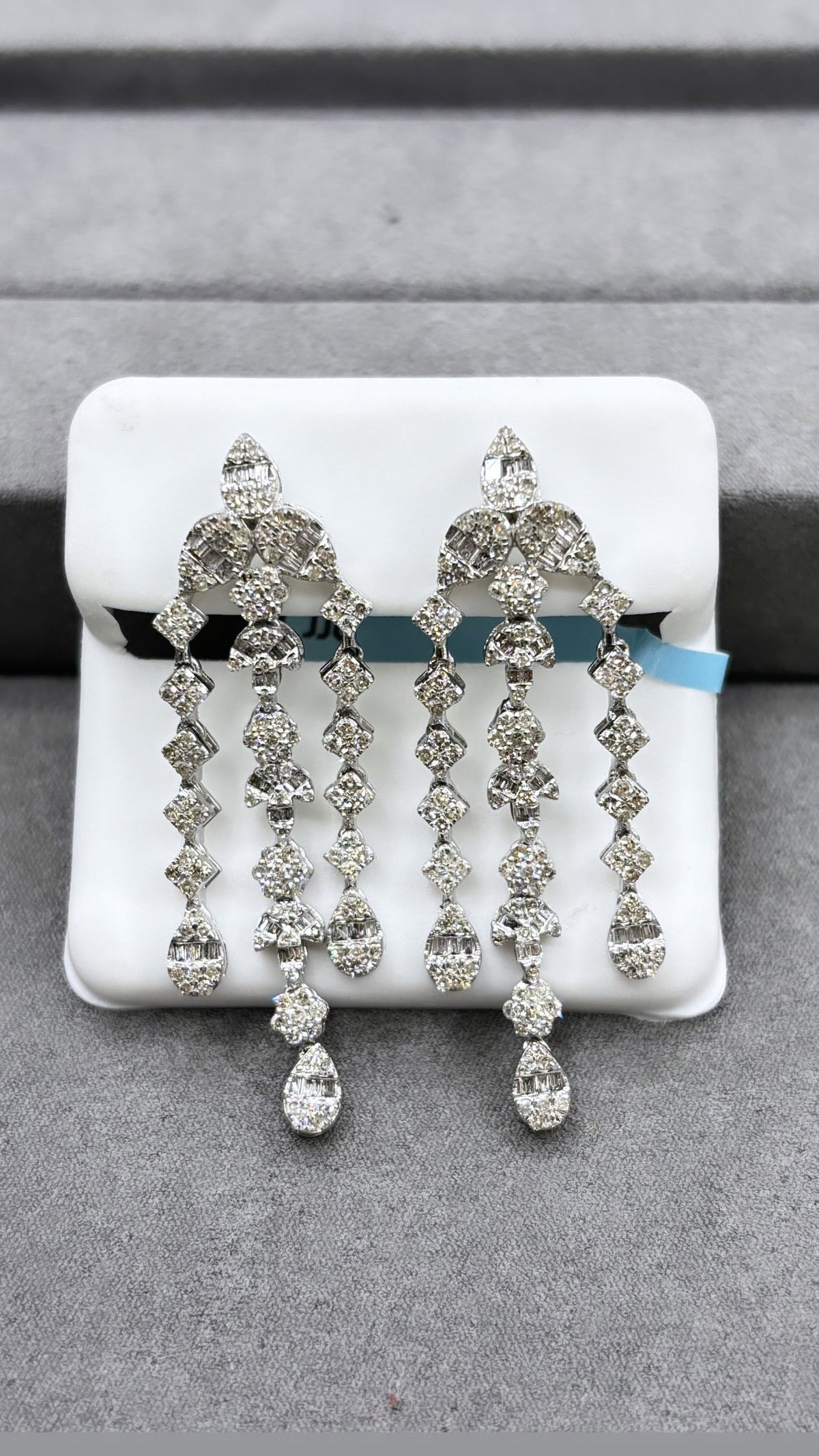 14K Gold Bridal Shooting Star Diamond Earrings - additional product view 3