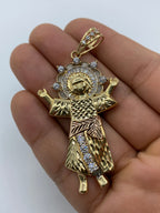 14K Gold Baby Jesus Pendant 2.75 in - additional product view 7