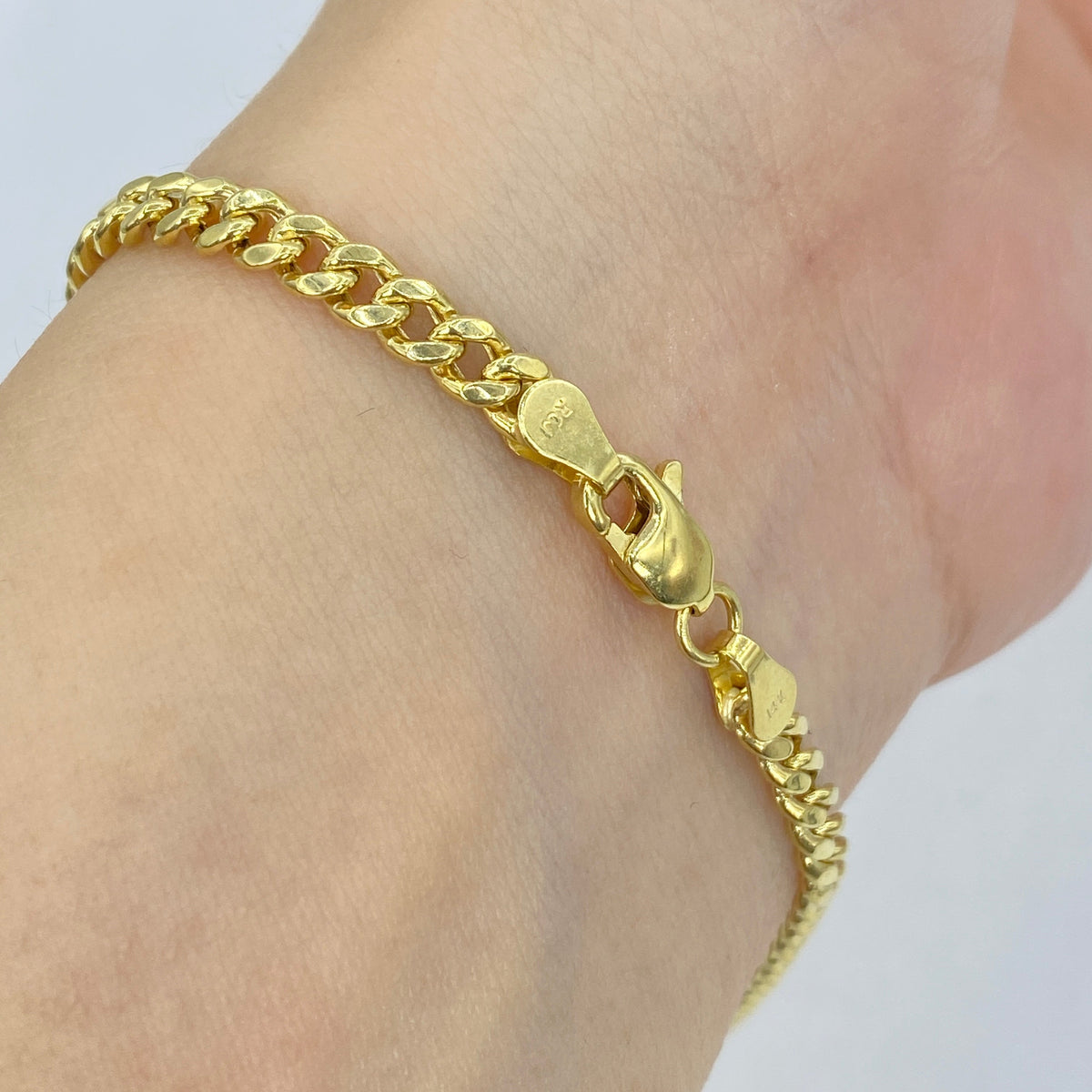 14K Gold 4mm Miami Cuban Link Bracelet 8 in - additional product view 3