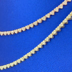 10K Gold Heart Tennis Chain Diamond Necklace - additional product view 5