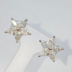 14K Gold Summer Flower Diamond Earrings - additional product view 6