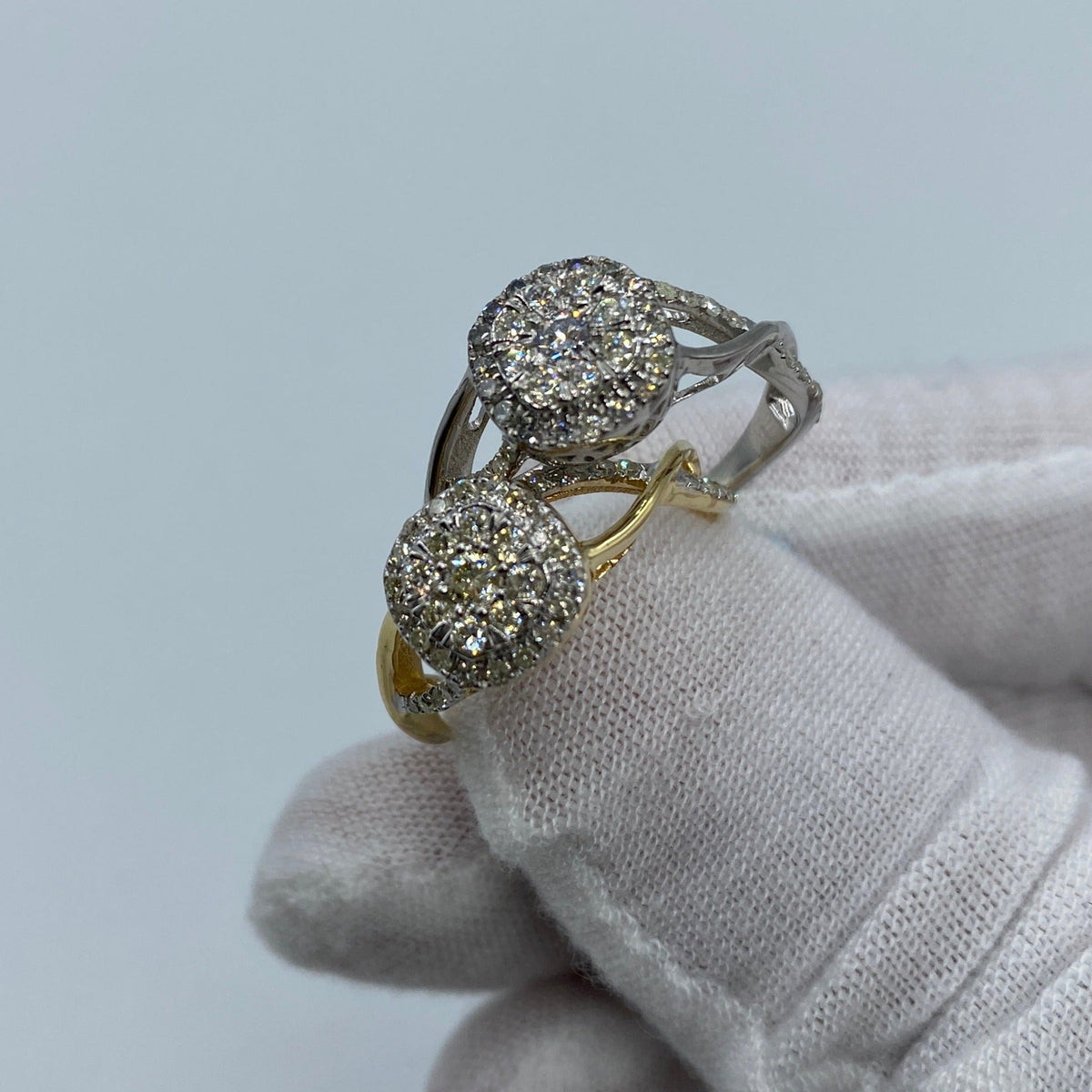14K Gold Spiral Diamond Engagement Ring - additional product view 2