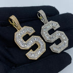 Initial S Baguette Diamond Pendant - additional product view 4