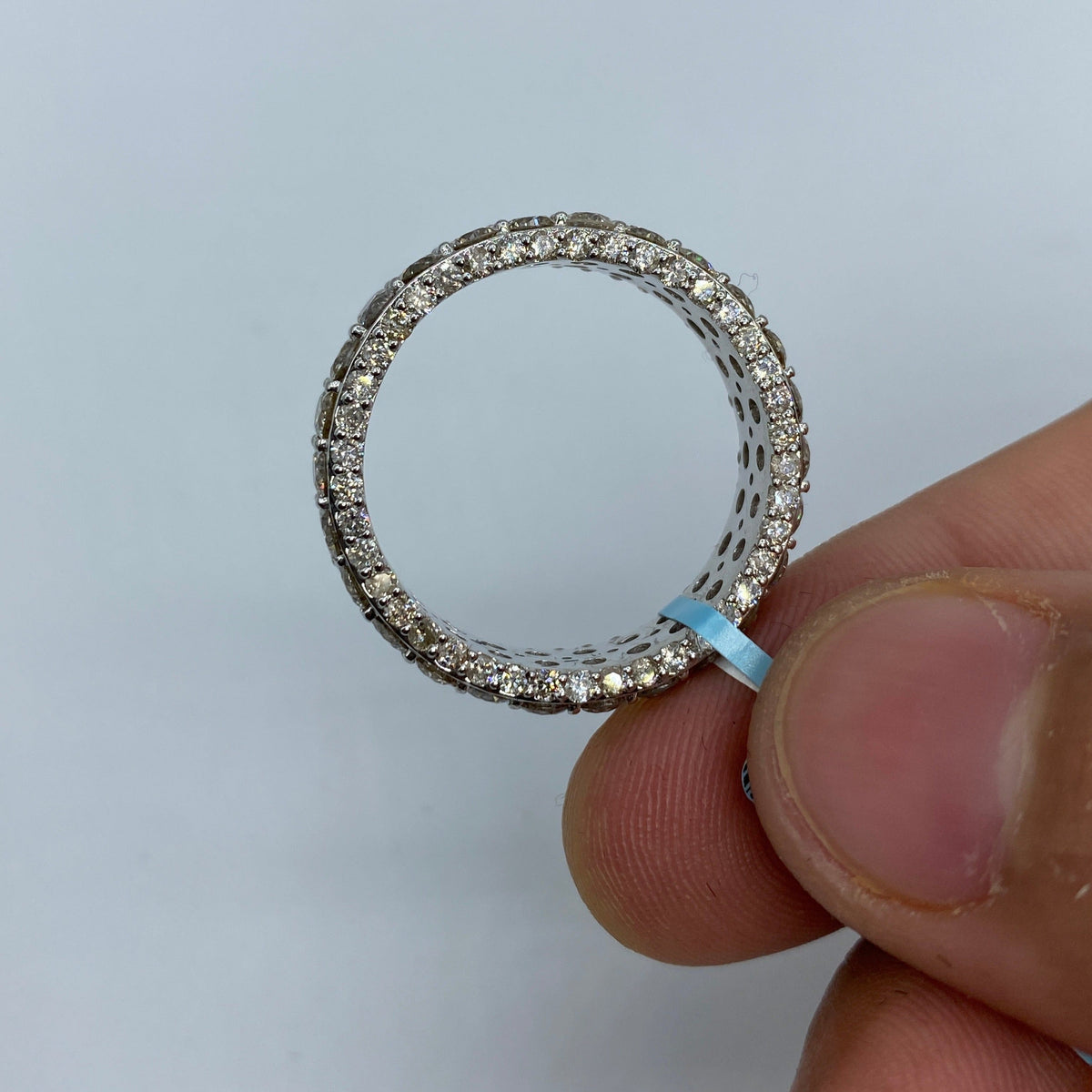 14K Gold Diamond All Around Ring Band - additional product view 4