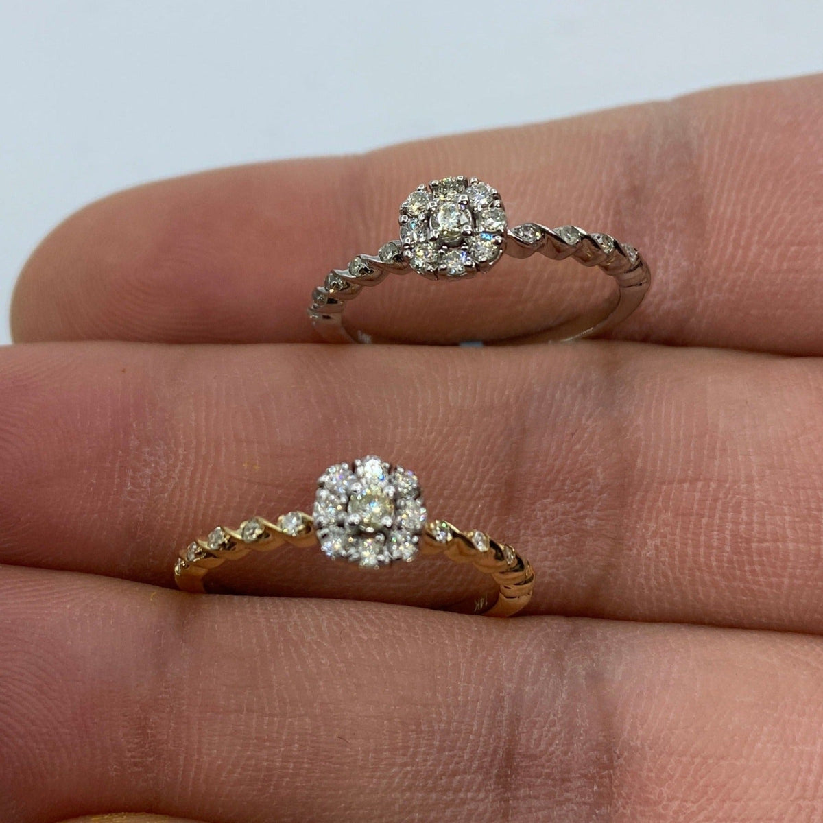 14K Gold Elegant Bloom Diamond Engagement Ring - additional product view 2