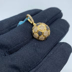 14K Gold Soccer Ball Diamond Pendant - additional product view 4
