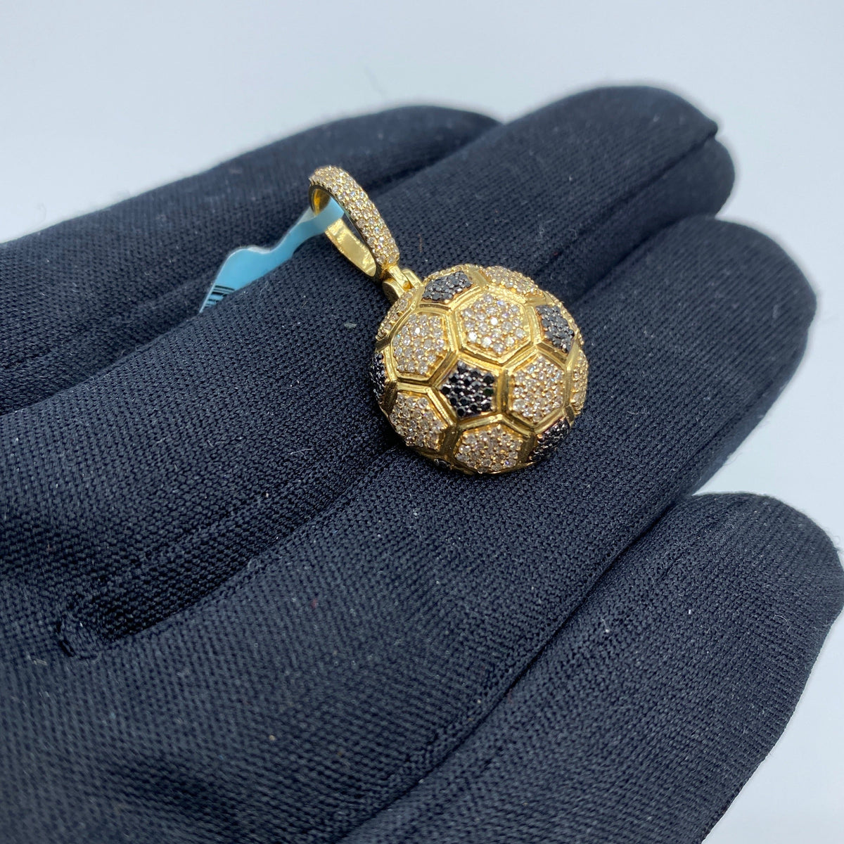 14K Gold Soccer Ball Diamond Pendant - additional product view 4
