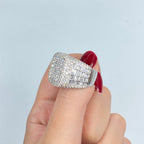 14K Gold Jumbo Stacked Diamond Baguette Ring - additional product view 8