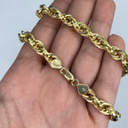 10K Gold 7mm Rope Chain 21 in - additional product view 6