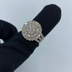 14K Gold Jumbo Stacked Halo Diamond Engagement Ring - additional product view 2