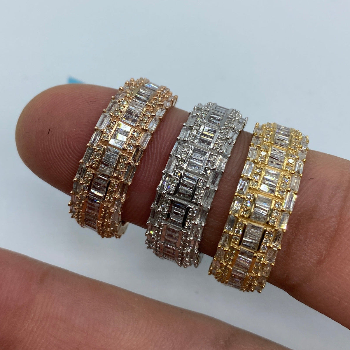 14K Gold Diamond Baguette Band Ring - additional product view 6