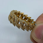 14K Gold 10mm Eternity Cuban Thorn Diamond Ring - additional product view 8