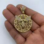 14K Gold Baby Angel Round Medallion Pendant - additional product view 4