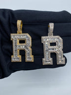Initial R Baguette Diamond Pendant - main product photo