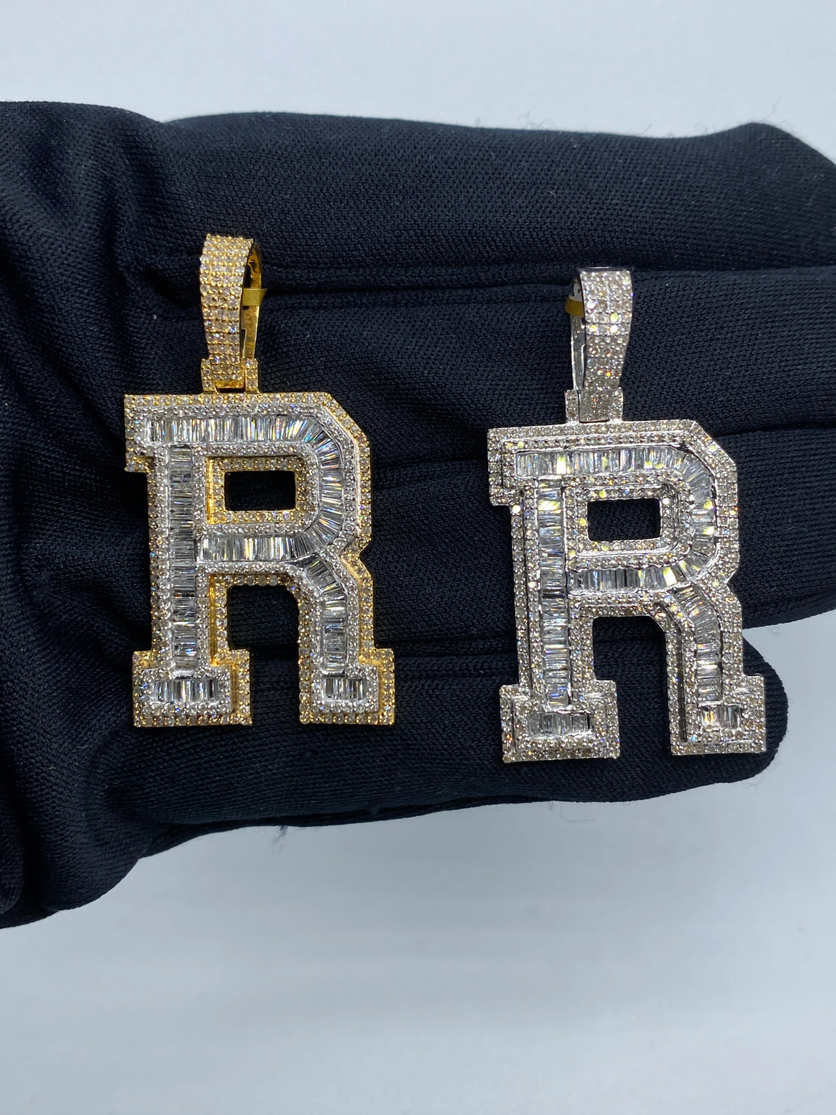 Initial R Baguette Diamond Pendant - main product photo