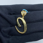 14K Gold Initial C Script Heart Diamond Pendant - additional product view 7