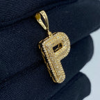Initial P Bubble Diamond Pendant - additional product view 4