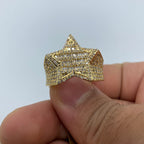 10K Gold Star Diamond Baguette Ring - additional product view 2
