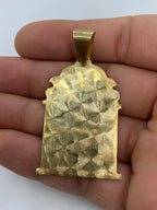 14K Gold Saint Barbara Medallion Pendant 2.0 in - additional product view 7