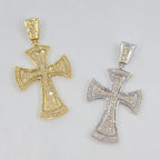 10K Gold Clarence Cross Diamond Pendant - additional product view 7