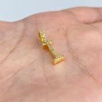 10K Gold Cursive I Initial Diamond Pendant - additional product view 2