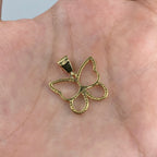 10K Gold Butterfly Diamond Pendant - additional product view 4