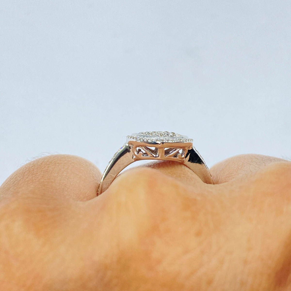 14K Gold Lace Heart Diamond Engagement Ring - additional product view 6