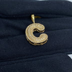 Initial C Bubble Diamond Pendant - additional product view 4