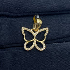 10K Gold Butterfly Outline Diamond Pendant - additional product view 2
