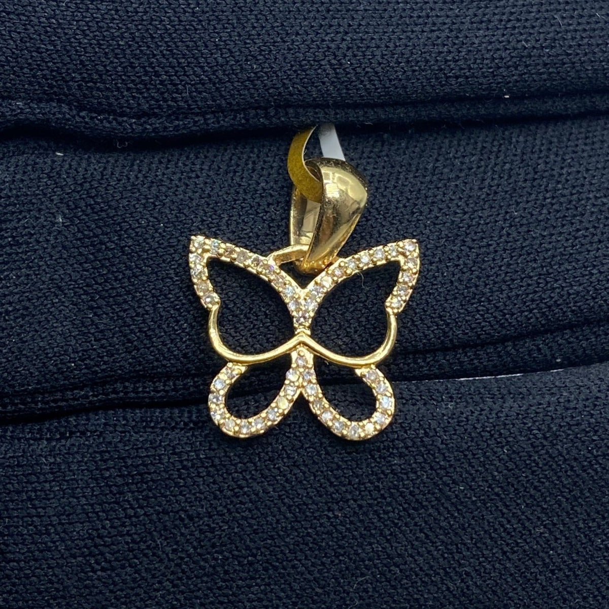 10K Gold Butterfly Outline Diamond Pendant - additional product view 2