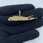 14K Gold Long Island Diamond Pendant - additional product view 2