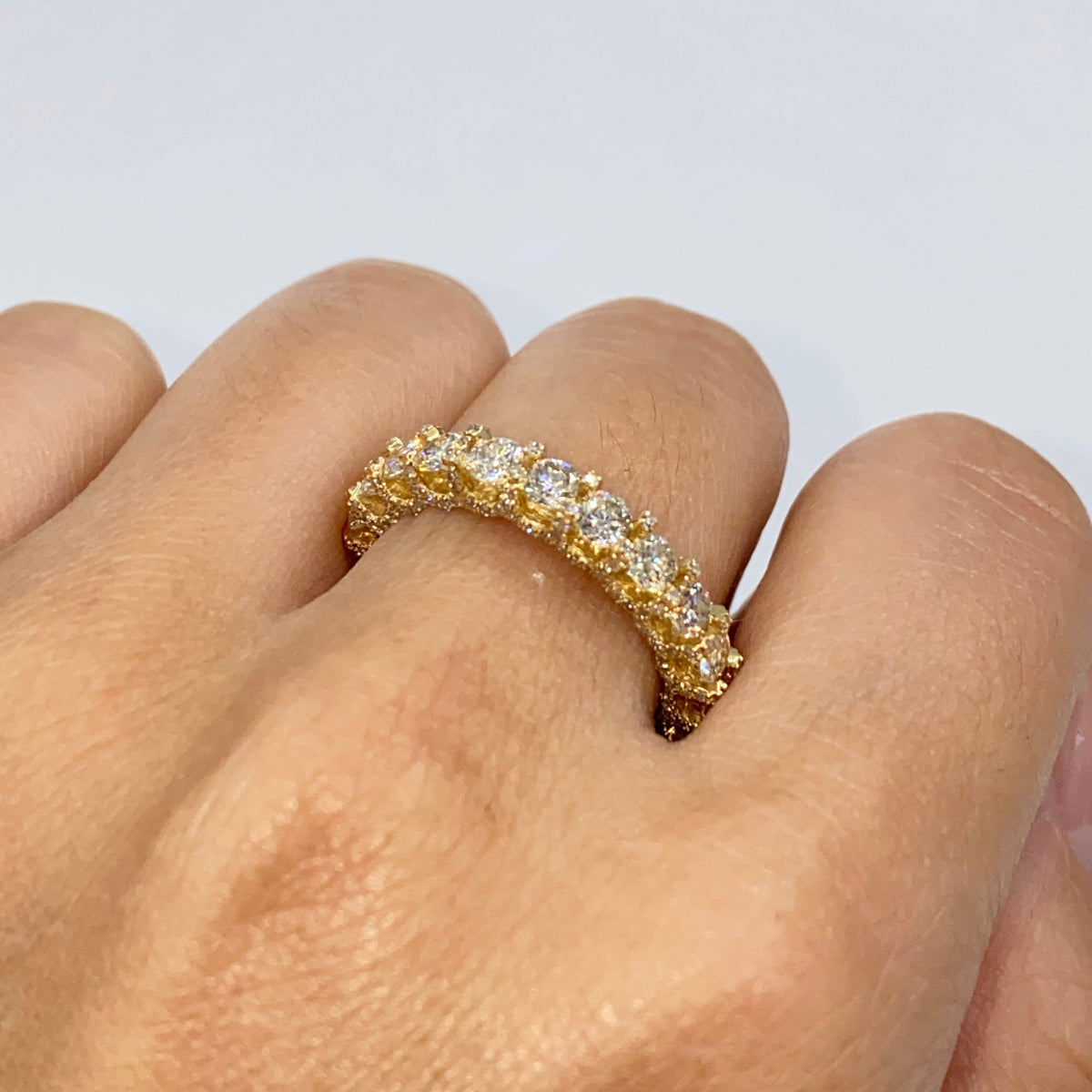 14K Gold 3.3mm Infinity Diamond Ring - additional product view 3