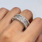 14K Gold 8mm Iced Infinity Diamond Baguette Ring - additional product view 5
