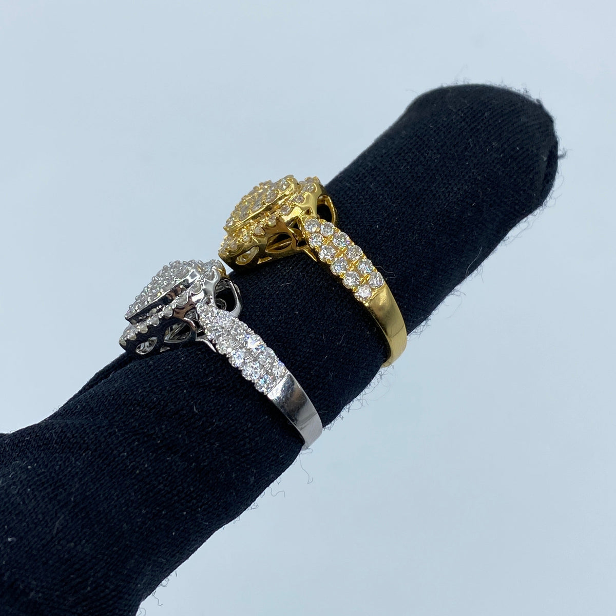14K Gold Heart Halo Diamond Ring - additional product view 5
