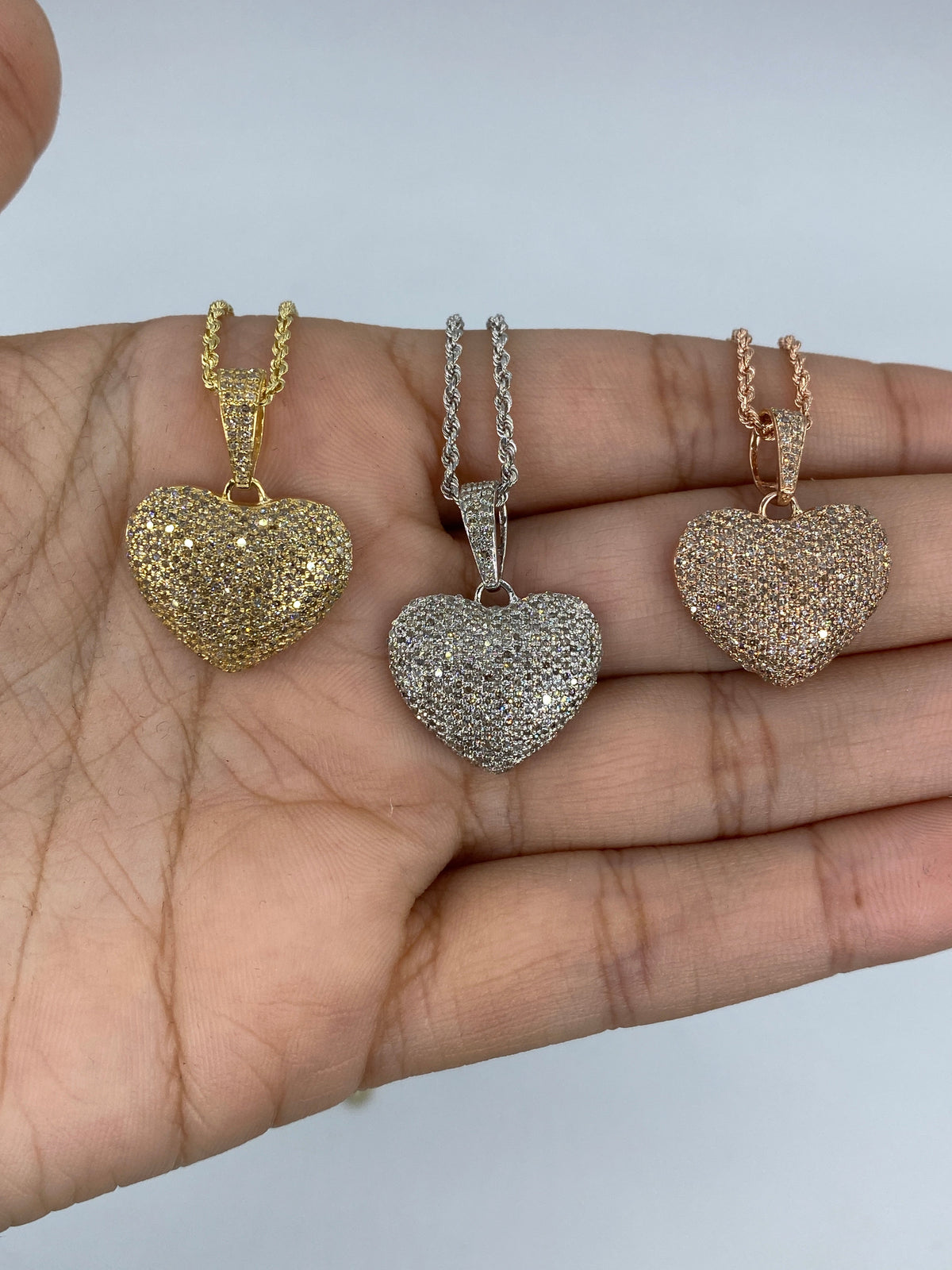 10K Gold Heart Diamond Pendant - additional product view 8