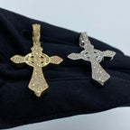 10K Gold Celtic Cross Diamond Baguette Pendant 2.0 Ct - additional product view 6