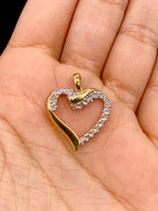 10K Gold & Diamond Heart Pendant - additional product view 2