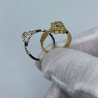 14K Gold Luxe Rectangle Diamond Engagement Ring - additional product view 3