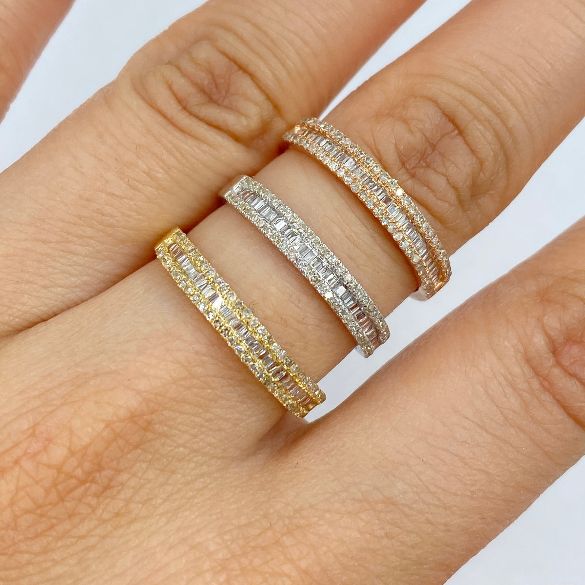 10K Gold Diamond Baguette Band - main product photo