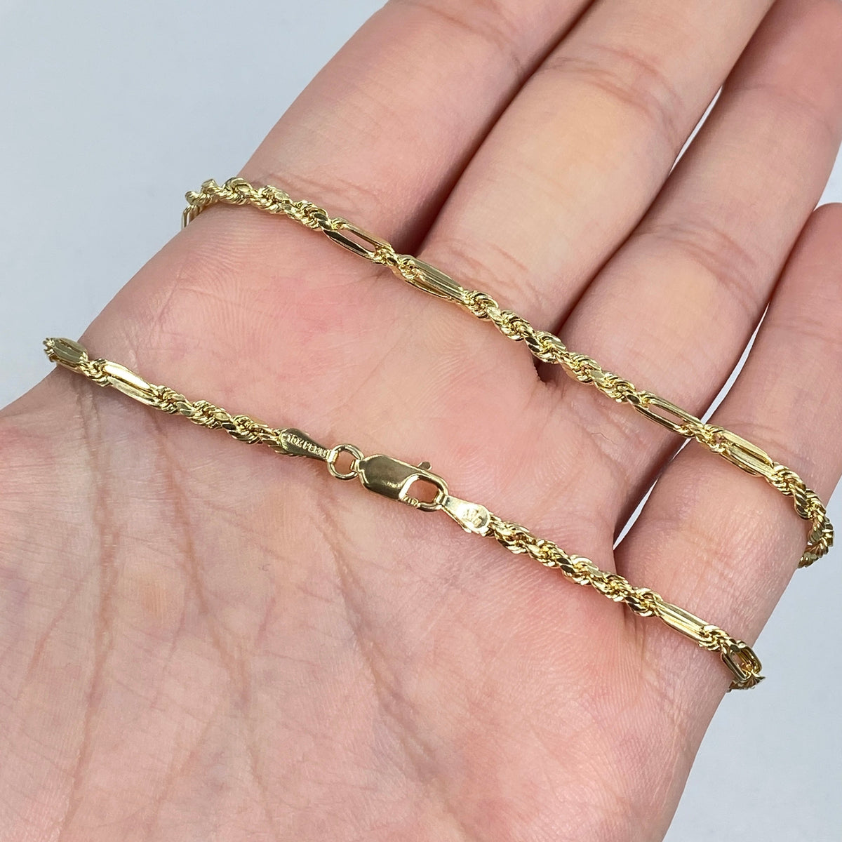 10K Gold 3mm Milano Rope Link Chain 18 in - additional product view 4