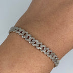 14K Gold 8mm Cuban Link Diamond Bracelet 7–8 in - additional product view 5