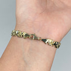 10K Gold Elephant Link Bracelet 7.5 in - additional product view 6