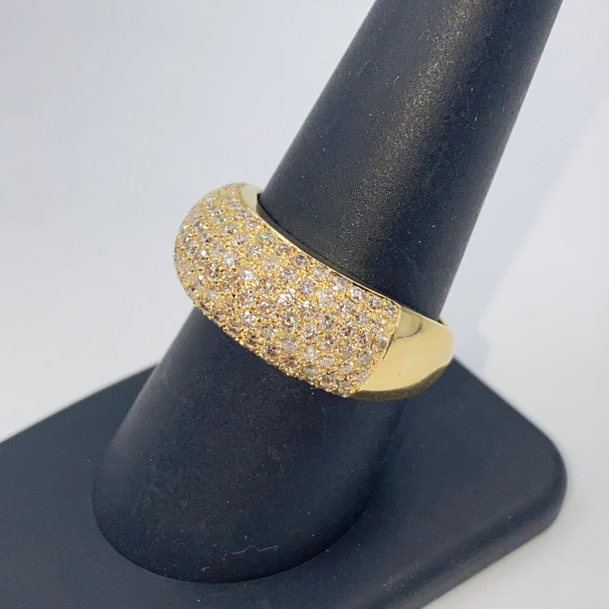 14K Gold Bling Pave Diamond Ring Band - additional product view 8