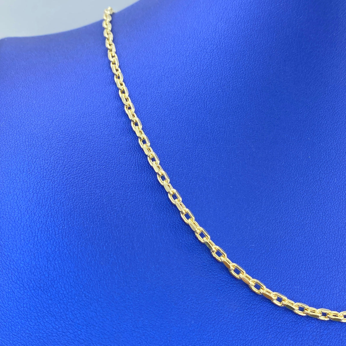 14K Gold 3mm Rolo Paperclip Link Chain 18 in - additional product view 4