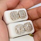 10K Gold 10mm Rounded Square Halo Diamond Ring - additional product view 3