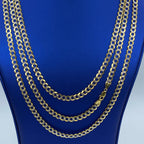 5.8mm Two-Tone Flat Cuban Link Chain 22–26 in - main product photo
