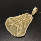 14K Gold Luck Chinese Diamond Pendant - additional product view 2