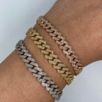 10K Gold 8mm Cuban Link Diamond Bracelet 7–8 in - additional product view 2