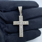 14K Gold Latin Cross Diamond Baguette Pendant - additional product view 2