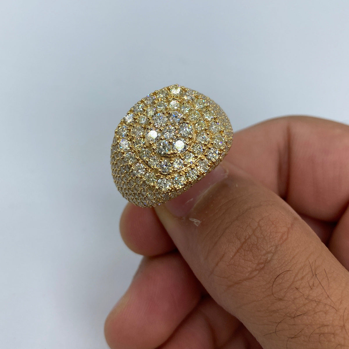 14K Gold Rounded Square Jumbo Diamond Ring - additional product view 2
